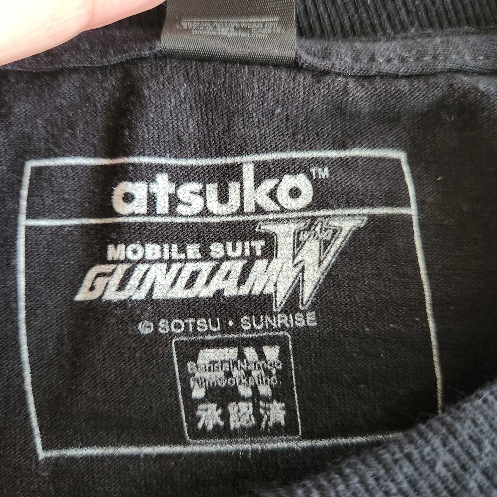 atsuko Mobile Suit Gundam Men's L Long  Sleeve T-Shirt Black NEW - Picture 2 of 11